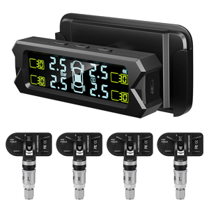 Système de surveillance de la pression et de la température des pneus de voiture, 4 capteurs <span class=keywords><strong>TPMS</strong></span>, 116 PSI, 8 bars, solaire, USB, sans fil, <span class=keywords><strong>TPMS</strong></span> interne pour voiture - Product Image 4