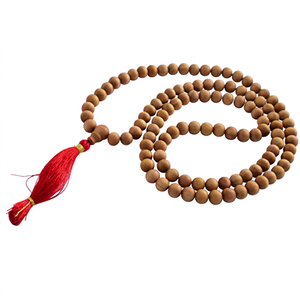 Riddhi Siddhi Indian Carving Eco-Friendly Sandalwood Buddhist Prayer Natural Dark Golden Brown <b>Sweet</b> Woody Fragrance 4mm-22mm - Product Image 1