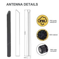 Antenne de routeur modem WiFi 4G extérieure à gain élevé 5dBi, antenne cellulaire omnidirectionnelle en caoutchouc 4G LTE SMA-mâle étanche 700-2700 MHz