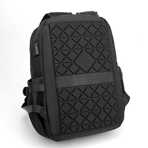 Bai Pan Men's <b>Backpack</b> <b>Large</b> Capacity 15 Inches Laptop Bag Casual Travel Student Schoolbag Black Gray Solid Color - Product Image 2