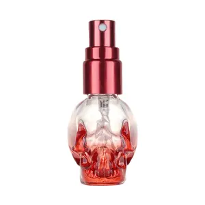 botol parfum empty perfume tester bottle 8 ml mini glass skull shape perfume bottle with pump spray cap easy carry glass bottle