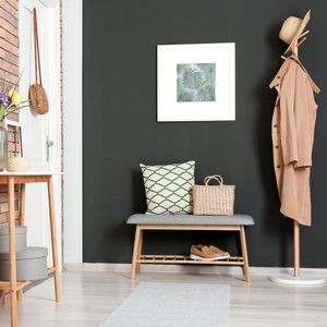 SINCERE moderne bambou bouleau banc à chaussures pour 4 paires de chaussures banc deux places étagère à chaussures confortable Hall banc gris naturel - Product Image 5