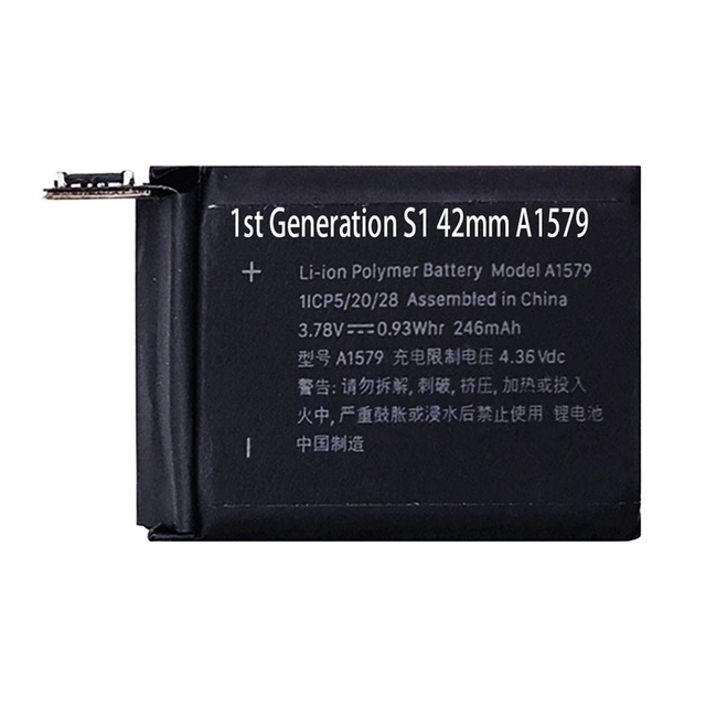 Replacement Smart Watch S1 38mm 42mm A1579 Battery High Quality A1578 A1579 Battery for Apple Watch Series 1 Battery
