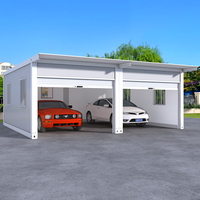 Structure de carport portable en acier léger, abri extérieur pour véhicule, garage résistant à la pluie, maison conteneur détachable