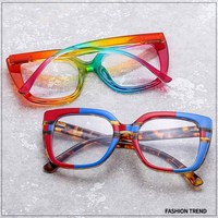 2023 personnalisé coloré femmes Logo carré mode en gros chine bleu lumière bloquant lunettes grand cadre montures de lunettes