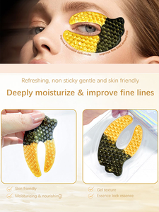 Bir Kutuda 5 Yaprak 24 Ayar Altın Havyarlı Nemlendirici ve Sıkılaştırıcı Hidrojel Göz Maskesi İçerir, Bu Şişlikleri ve İnce Çizgileri Azaltır - Product Image 5