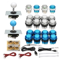 Kit de Joystick d'arcade à retardement zéro, bouton poussoir LED + Joystick + encodeur USB + faisceau de câbles contrôleur USB pour Arcade Mame Arcade Game