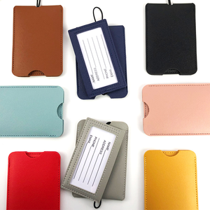 Étiquette de bagage personnalisée en cuir PU avec motif lettres, étiquette de <span class=keywords><strong>valise</strong></span> extractible pour la prévention des pertes en voyage 15x10x2CM - Product Image 5
