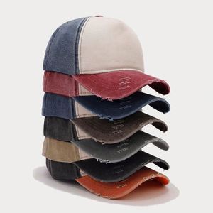 Casquette Dad Hat unisexe en coton lavé classique, avec logo personnalisé, effet vieilli et perforations, réglable, pour le baseball et le golf - Product Image 1