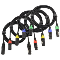 Câble XLR professionnel 3 broches tressé en PVC, câble de microphone à conducteurs en cuivre nu, équilibré mâle-femelle pour haut-parleurs et projecteurs