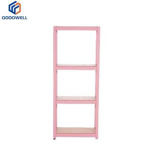 رف وردي 4 طبقات رفوف وحدة رفوف ورقية رفوف تخزين منزلية معدات رفوف معدنية - Product Image 3