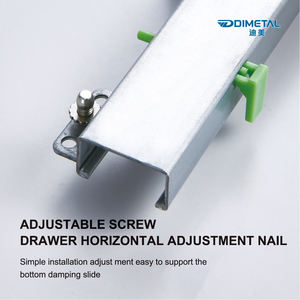 Dimetal 10'' 250mm Bottom Rail Drawer Installation Hidden Telescopic Rail Push <strong>Open</strong> Hidden Rebound Slide Rail - Product Image 3