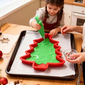 Christmas Tree <b>Silicone</b> Cake Mold, Non-stick <b>Baking</b> Mold, Cookie/fondant DIY Tool, Holiday Party Gift. - Product Image 5
