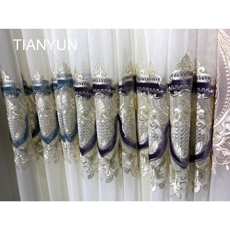 Rideau de panneau de poche de tige de Voile de fenêtre transparente de Polyester