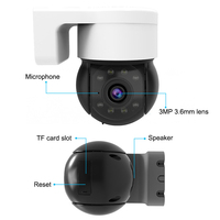 Cámara de Seguridad IP PTZ con Detección Humanoide por IA, Gran Angular, Audio Bidireccional, 1080P, 8MP, CMOS, para Exteriores, con PoE