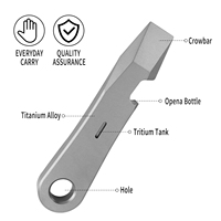 Outil multifonctionnel en alliage de titane EDC avec ouvre-bouteille et coupe-boîte, usiné CNC, portable, équipement de camping en plein air