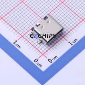 TYPE C-CQ-105PWB USB Connector SMD Connector ( Connector Type: Type-C )( Gender: Female )( Mounting Type: Horizontal Mount ) - Product Image 1