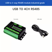 Konverter USB Industri WaveShare ke 4 RS485 Modul Komunikasi Serial USB ke 485 dengan Casing Logam