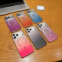 Coque de téléphone magnétique colorée dégradée pour iPhone 18 17 Pro Max, étui de luxe au design IMD pour iPhone 17 16 15 14 13 12 11