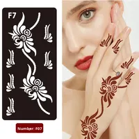 Pochoirs de tatouage temporaire creux PVC modèle pochoirs de tatouage papier matériel pulvérisation jus doigt henné pâte corps Art Application