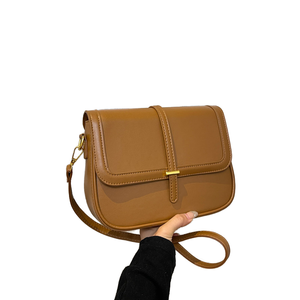 Bolso de Hombro Cruzado de Cuero PU para Mujer, Estilo Cuadrado, Invierno 2025, con Forro de Poliéster, Cierre de Cremallera, Casual y Chic - Product Image 1