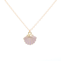 Collier pendentif Vénus en argent sterling 925 émaillé, bijoux coquillage pour femme, vente directe usine