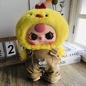 Vêtements pour poupées en peluche 400% : Salopette à poches motif chat cinq étoiles avec chapeau, tenue de déguisement en tissu mignon, emballage en sac en filet, <span class=keywords><strong>14</strong></span> <span class=keywords><strong>ans</strong></span> - Product Image 2