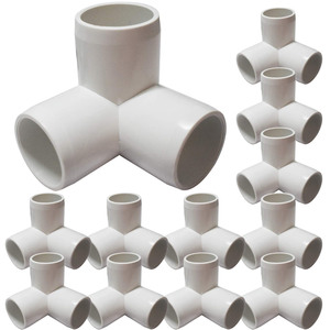 Conector múltiple de plástico de grado para muebles, codo de esquina de PVC, marco en T, accesorios de tubería estructural, tubería americana ASTM D1785 SCH40 - Product Image 1