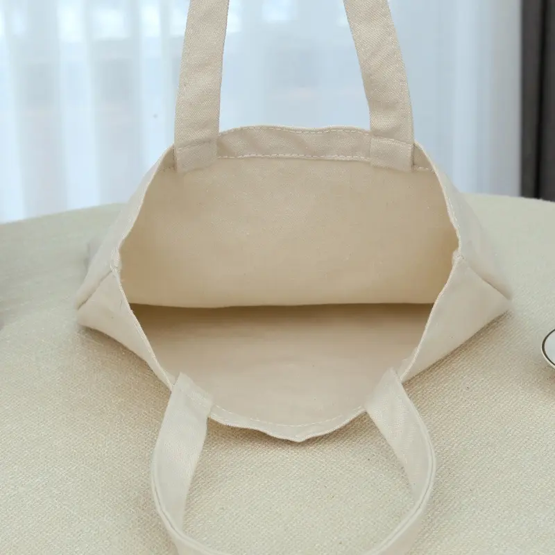 Kustom tas belanja Anda sendiri tas jinjing katun kanvas tas belanja belacu kosong dengan Logo cetak