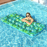 Magnifique hamac aquatique gonflable en PVC style forêt tropicale, chaise longue aquatique pour adultes, flotteur de piscine pliable