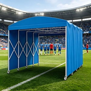 Tunnel Retrattile Mobile in Alluminio per Giocatori, Resistente, Zincato a Caldo, Impermeabile in PVC per Stadi di <span class=keywords><strong>Calcio</strong></span> - Product Image 4