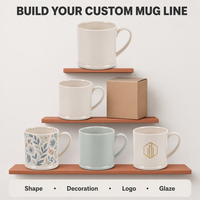 Mug promotionnel OEM personnalisé en porcelaine fine avec transfert de décalcomanie pour agents de sourcing et programmes de cadeaux d'entreprise