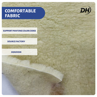 Tissu en peluche bouclé doux et agréable pour la peau, personnalisable en gros, pour chaussures, vêtements, couvertures, tissu en peluche Teddy