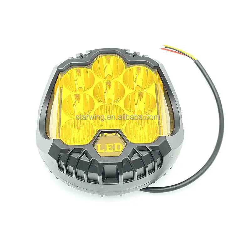 New Arrival 7 inch round Design For Jeep Wrangler LED Work Light 75W Dual Color Round Trucks Off road LED Car light