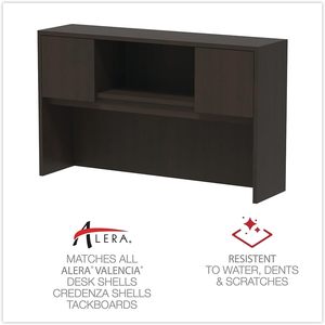 Alera Valencia Series Armario de Madera con Puertas, Color Espresso, 58 7/8" de Ancho x 15" de Profundidad x 35 1/2" de Alto - Product Image 6