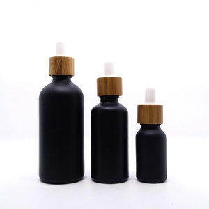 Custom logo Beard Oil Packaging 30 ml Tincture Black Frosted Glass <b>Dropper</b> <b>Bottle</b> with Essential Oil Packaging Box - Product Image 2