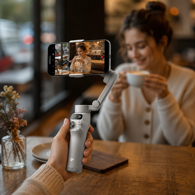 Handheld Phone Gimbal Osmo Mobile 7 Smartphone Stabilizer Accessory for Mobile Filming and Vlog Use Setup