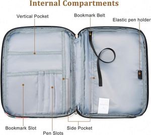 Muestra gratis funda de la Biblia para mujeres niñas Biblia libro estuche de transporte leopardo escritura Iglesia bolsa Biblia bolsa protectora con - Product Image 3