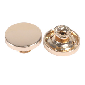 Snap Button Alloy Round Nickel-Free Mirror Electroplating T-Shaped Buckle For Denim Buttons - Product Image 1