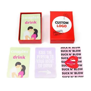 顶级销售制造商批发印刷美国英国成人饮酒派对卡定制游戏卡