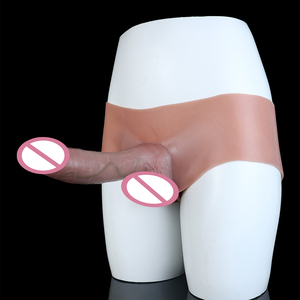 Wearable Hollow <b>Dildo</b> Male Penis Sleeve Enhance <b>Pants</b> 8.66 Inch Long Male Penis Enlarger Sheath Elastic Harness for Transgender - Product Image 3
