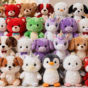Odm נמוך moq <span class=keywords><strong>plush</strong></span> הספק עיצוב באיכות גבוהה משלך בעלי חיים ממולאים עם צבעים מותאמים אישית צבעים ובדים - Product Image 1