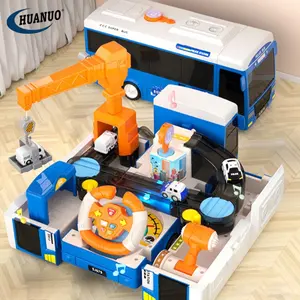 Juguetes de aventura de autobús deformación multifunción, simulación de conducción educativa temprana con luz musical - Product Image 1