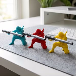 Ninja Figurine Pen Holder 9CM7CM5CM <b>PLA</b> Material Desktop Ornament Personalized Gift Stationery Storage Decor - Product Image 2