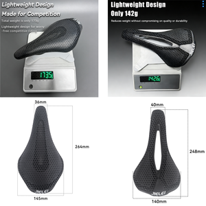 Sillín de <span class=keywords><strong>Bicicleta</strong></span> Impreso en 3D, 140 mm/145 mm, 7*9, de Carbono, para <span class=keywords><strong>Bicicleta</strong></span> de Montaña, Triatlón, Carretera, Gravel, Piezas de Ciclismo - Product Image 6