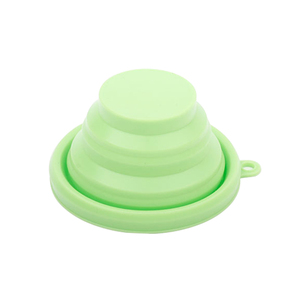 Op Maat Gemaakte Draagbare Siliconen Opvouwbare Theekop Met Deksel Voor Kinderen Buiten Reizen Camping Siliconen Opvouwbare Koffiebekers - Product Image 2