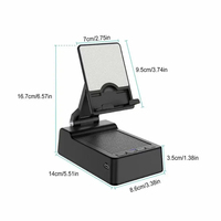 5000mah Support pour téléphone portable sans fil BT5.3 Haut-parleur Base antidérapante HD Surround Sound Pliable Portable Compatible Tablettes