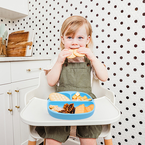 Plato <span class=keywords><strong>de</strong></span> succión <span class=keywords><strong>de</strong></span> alimentación independiente para niños pequeños irrompibles, juego <span class=keywords><strong>de</strong></span> platos <span class=keywords><strong>de</strong></span> agarre para bebé, plato <span class=keywords><strong>de</strong></span> silicona dividido sin BPA para bebé - Product Image 2