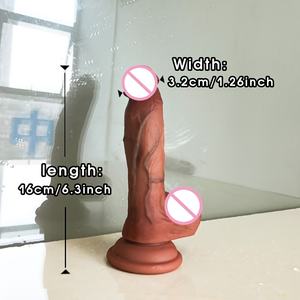 OEM Realistischer Künstlicher Silikon Riesen-Dildo Weicher Auf- und Abwärts Beweglicher Kopf Vibrator Erwachsenen-Sexspielzeug für Frauen - Product Image 5