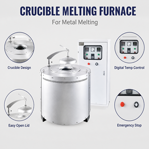 Four <span class=keywords><strong>de</strong></span> fusion à induction électrique RD-80 Mini, capacité <span class=keywords><strong>de</strong></span> 300 <span class=keywords><strong>kg</strong></span> pour la fusion <span class=keywords><strong>de</strong></span> la ferraille, des lingots <span class=keywords><strong>de</strong></span> laiton, <span class=keywords><strong>d</strong></span>'<span class=keywords><strong>or</strong></span> et <span class=keywords><strong>d</strong></span>'argent, pour utilisation en fonderie - Product Image 2